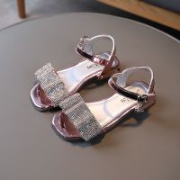 女童凉鞋2021年夏季新款女孩时尚水晶公主鞋儿童洋气防滑小高跟鞋 粉色 夏新品拍下送礼物 27 码/鞋内长16.4CM