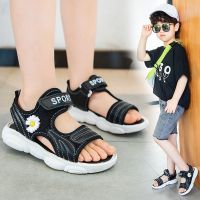 女童凉鞋男童沙滩鞋夏季新款儿童公主鞋夏中大童女学生凉鞋女孩鞋 黑色- X07-1 内长16.5cm 25码