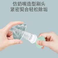 硅胶奶瓶刷子360度旋转婴儿用奶嘴涮子吸管刷清洗神器清洁刷套装 硅胶吸盘奶嘴刷
