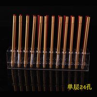 亚克力笔架展示架便利店文具店中性圆珠笔收纳架创意插孔笔架桌面 单层24孔笔架