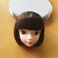 芭比娃娃练妆头 六分白肌小光头 开眼娃头 植发娃头 官妆可儿