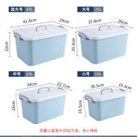 收纳箱 PP塑料加厚书本 玩具整理箱车载杂物储物箱化妆品 收纳盒 北欧粉 小号不带盖
