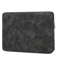 PU皮绒里内胆包13/14/15.6寸超薄笔记本平板电脑保护套手提电脑包 黑色 普通款[绒毛+PU皮] 13.3寸