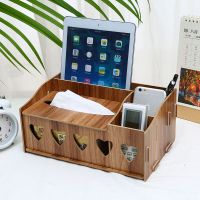 电脑显示器增高架子底座屏支架键盘抽屉式办公用品桌面收纳置物架 纸巾盒樱桃木+收藏送兔子手机架