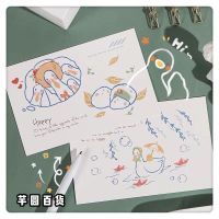 ins简约创意可爱卡通吃茶去加油鸭明信片学生 留言记事贺卡装饰卡 加油鸭明信片【一盒装】 收藏店铺优先发货哦