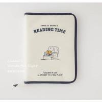 莉莉安|韩国查理平板包帆布包包可爱多功能史.努比文具数码收纳包 (11寸)查理平板包-蓝边