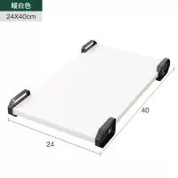 台式电脑主机托盘机箱底座架置物架书房可移动主机托木质机箱托盘 (暖白色)升级加厚-电脑主机托