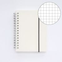 线圈本网格笔记本A5B5方格本简约记事本办公学生透明康奈尔A4本子 方格本1本 A6/107*146MM