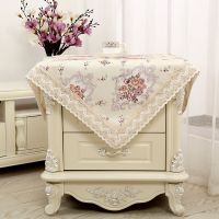 床头柜盖布电视机罩防尘盖巾罩冰箱盖巾洗衣机床头柜盖布多用巾盖 如意花紫 80*80【万能盖巾1个装】