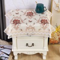 床头柜布罩一对卧室北欧欧式洗衣机微波炉冰箱防尘布万能盖布盖巾 小咖花 55*55cm方形