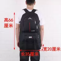户外100升防水登山包男超大容量长途旅行背包结实耐用工具双肩包 黑色 红线