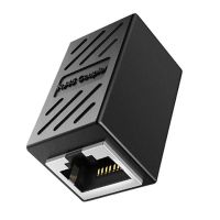 网线网络对接头水晶头连接器直通头电脑宽带路由器网络线延长头 高速网线对接延长头[黑色] 1个装[不带线]