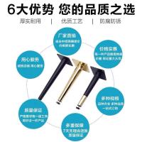 轻奢金属沙发脚电视柜脚桌腿梳妆台脚家具脚支撑腿茶几腿长脚配件 直脚-黑色(买三送一) 20cm(拍一是一个)