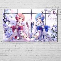 从零开始的异世界生活2雷姆拉姆艾米莉亚同人动漫海报周边 NB8975 50*30