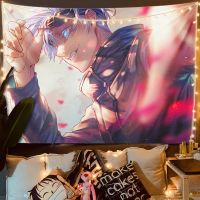 动漫咒术回战背景布五条悟悠仁挂布房间卧室装饰墙布宿舍床头挂毯 款式1 98x68厘米(不送灯)