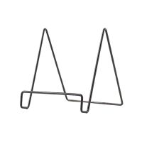 简易小桌面书架办公桌上卧室宿舍收纳儿童置物架现代学生金属书立 V型(黑色)