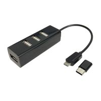 华为OPPO小米vivo手机键盘鼠标套装练习打字外接套装王者荣耀游戏 单独一拖四转换器type