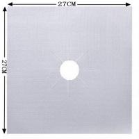环保燃气灶防油垫桌面耐高温隔热耐磨保护垫厨房煤气灶阻燃防油垫 银色防油垫27*27厘米*2片装