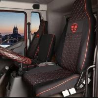 解放6.8米小J6/J6L/新J6P/JH6J6M专用货车座套 四季亚麻坐垫套 黑色 主驾驶【一个座】