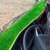 解放J6FJ6L虎VH虎VN大王驾到货车工作台仪表台遮阳避光垫装饰用品 绿色不加穗 虎VH