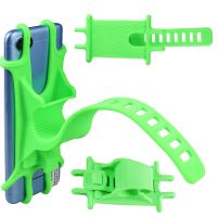 共享单车山地自行车手机架摩托车踏板电动车防震防摔车载导航硅胶 经济款绿色(5.0-6.5寸适用)