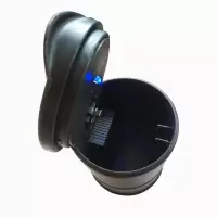 大货车烟灰缸支架车载水杯架翻盖烟灰缸带灯解放j6p德龙专用支架 单个带灯烟灰缸