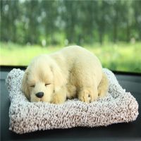 车用活性炭仿真竹炭狗车内摆件除异味配件装饰品个性创意车载用品 [小 号]土黄色拉布拉多送防滑垫