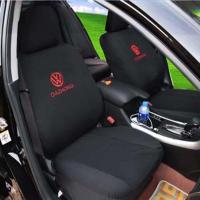 大众新捷达老捷达新桑塔纳宝来朗行朗逸速腾l四季全包布艺座套 黑色车标四头枕可取