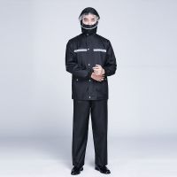 雨衣雨裤套装男女长款全身防暴雨外卖骑行分体雨衣电动车连体雨披 004-双层春亚纺布料内透气套装 L码（165-170）