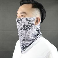 春夏季防晒袖套脖套面罩全脸男女薄款透气弹力骑行户外钓鱼护臂套 脖套(灰色)