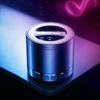 先科蓝牙音箱低音炮无线小音响家用户外超大音量迷你便携式小钢炮 炫酷黑