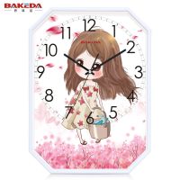 客厅钟表简约轻奢装饰挂钟时尚家用时钟北欧现代个性创意石英钟表 经典版(白)女孩 2020(新品力荐)45*33cm