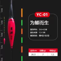 重力感应夜光漂咬钩变色超亮醒目鱼漂高灵敏入水无影电子漂浮漂 两支[不能变色]2电池 [YC-01]吃铅约1.5