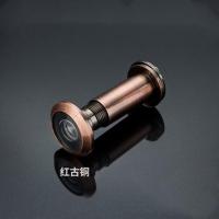 猫眼门镜防盗门家用老式通用高清监控防撬普通带后盖可视猫眼 管14-18mm厚35-50高清红古