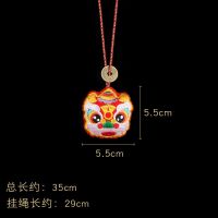 醒狮刺绣成品端午节香包随身挂件小狮子五彩绳平安符挂饰儿童挂脖 醒狮小号无流苏