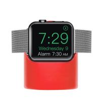 apple watch复古桌面硅胶充电支架iwatch5/4/3/2/1通用硅胶支架新 大红