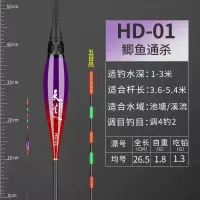 浅水夜光漂电子水无影水皮草洞纳米夜钓鱼漂小鲫鱼浮漂3目亮 HD-01轻口鲫鱼(吃铅1.3g) 1支装