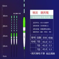 水无影电子夜光漂枣核型大肚鱼漂醉目醒目浅水夜光鱼漂 阴天尾韩文 2支配2粒电池