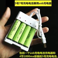 四驱车专用5号充电电池4节1000ma充电电池usb充电器套装玩具电池 充电电池+充电器