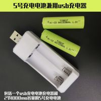 四驱车专用5号充电电池4节1000mausb充电器遥控电动玩具充电电池 充电器和2节电池