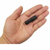 手电筒迷你超小袖珍USB充电强光不锈钢钥匙扣EDC便携微型小手电灯 黑色铝合金材质标配