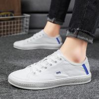 男鞋2021夏季新款冰丝帆布鞋男韩版学生休闲鞋帅气百搭透气小白鞋 白色 39 【标准运动鞋尺码】