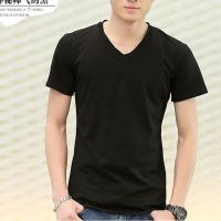 95棉品质】夏季男装短袖t恤男潮流衫夏天衣服男短袖男士体恤 【30黑色】 M码90一110