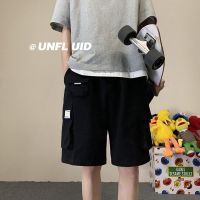 休闲短裤男夏季潮流百搭港风宽松五分裤外穿薄款工装裤子潮牌ins 黑色 [新品] S [收藏优先发货]