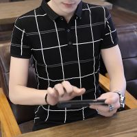 2021新款夏季男士短袖POLO衫青年学生时尚翻领T恤宽松大码上衣服 XM355黑色 M [80-100斤]