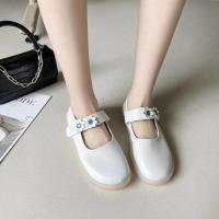 小白鞋女2021春新款软底透气平底豆豆鞋舒适防滑百搭不累脚护士鞋 蓝色 40