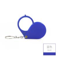 放大镜钥匙扣玩具可用来当赠品迷你放大镜微型放大镜可爱便携 蓝色