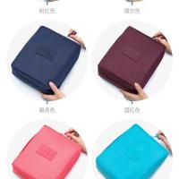 便携旅行化妆包韩版学生大容量化妆品收纳盒手提包随身洗漱包 C款普通款(颜色随机发货)