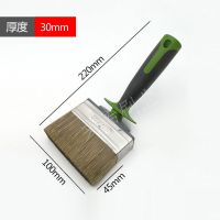 天花板刷子墙刷猪鬃毛加长加厚橡胶柄油漆刷艺术涂料扫灰除尘毛刷 中空丝+猪鬃毛[宽100mm]