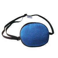 Masky真丝独眼罩成人儿童单眼罩遮光术后遮盖眼罩批发 儿童成人通用宝蓝独眼眼罩二等品